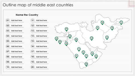 Outline Map Of Middle East Countries PPT PowerPoint