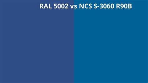 Ral 5002 Vs Ncs S 3060 R90b Ral Colour Chart Uk