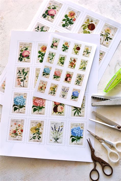 Diy Faux Postage Stamps And Free Printable The Graphics Fairy