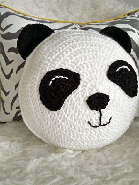 Crochet Panda Pillow Pattern Crochet Pillow Pattern Crochet Etsy