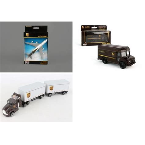 UPS Toy Truck & Plane Diecast UPS Vehicle Package - Three Diecast Model UPS Vehicles - Walmart ...