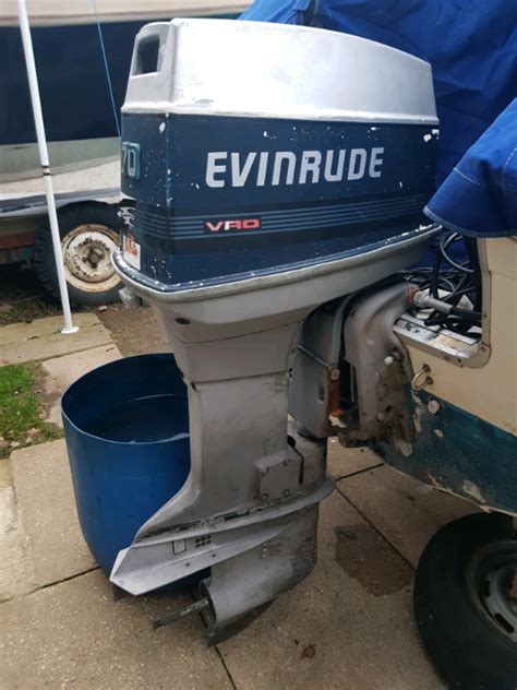 Evinrude 70hp Vro Power Trim Tilt Outboard Boat Engine In Fareham