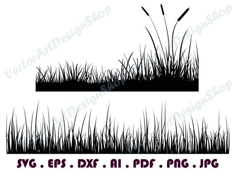 Grass Clipart Grass Vector Dxf Files Cutting Files Art Images  Payment Field