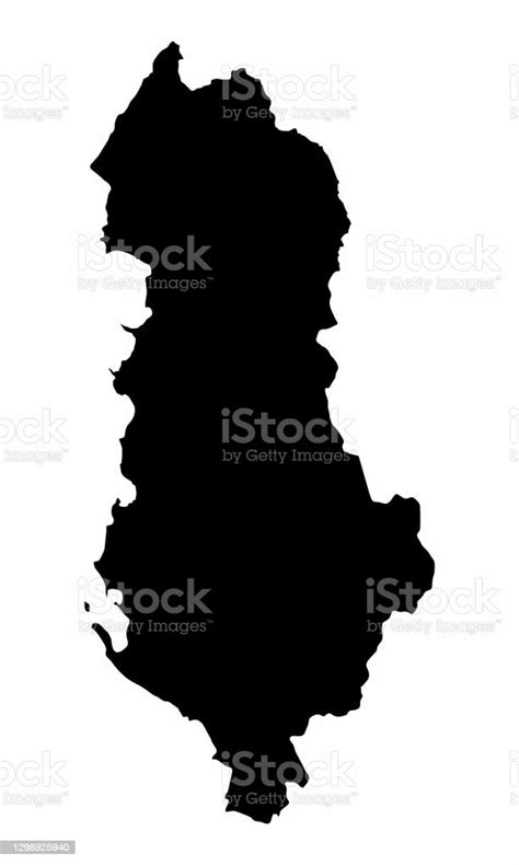 Mappa Silhouette Albania Immagini Vettoriali Stock E Altre Immagini