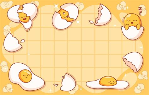 Cute Egg Yolk Background Vector Art At Vecteezy