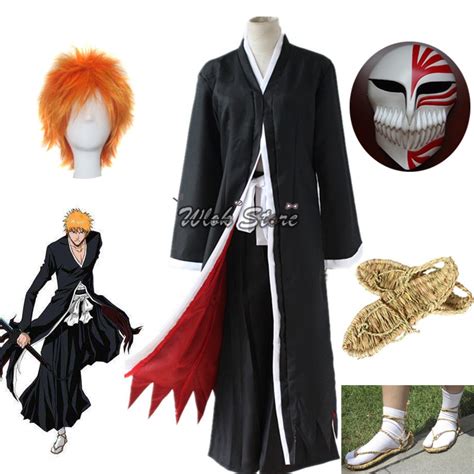 Jual Preorder Anime Bleach Kurosaki Ichigo Cosplay Costume Japanese