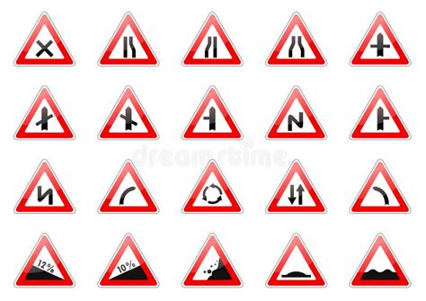 Road Signs And Indicators Stock Vector Illustration Of Danger Limit