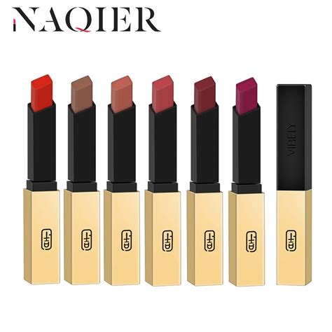 Naqier Colores Cuadrados Slim Mate L Piz Labial Barra De Labios Nude