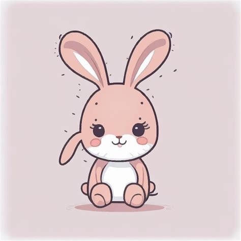 Premium Vector Cute Rabbit Cartoon Vector Design Illustration