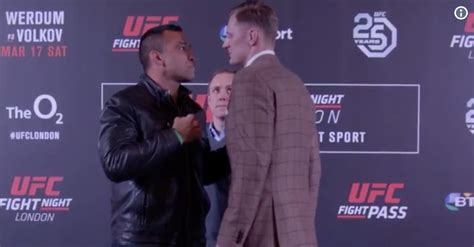 Fabricio Werdum Vs Alexander Volkov Staredown Video Ufc London