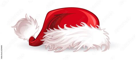 Weihnachtsmuetze Boden Liegend Bommel Rot Stock Vektorgrafik Adobe Stock