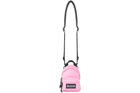 Balenciaga Oversized Crossbody Backpack Mini Pinkblack In Recycled