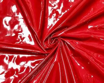 Shiny Red 4 Way Stretch Vinyl Latex Fabric By The Yard 60 Wide DIY