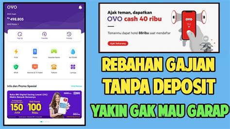 Rebahan Gajian Aplikasi Penghasil Saldo Ovo Tercepat Youtube