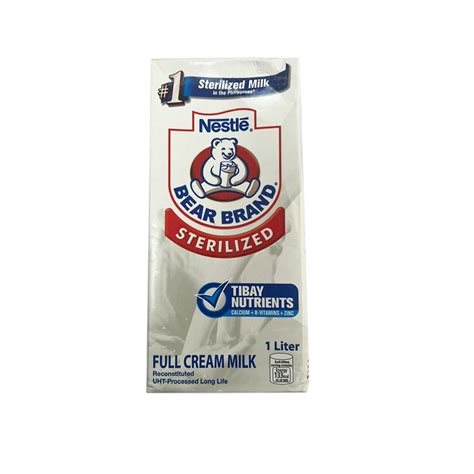 Nestle BearBrand Sterilized Full Cream Milk 1L