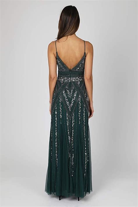 Marina Women S Beaded Gown With Godets Backless Dress Formal Beaded