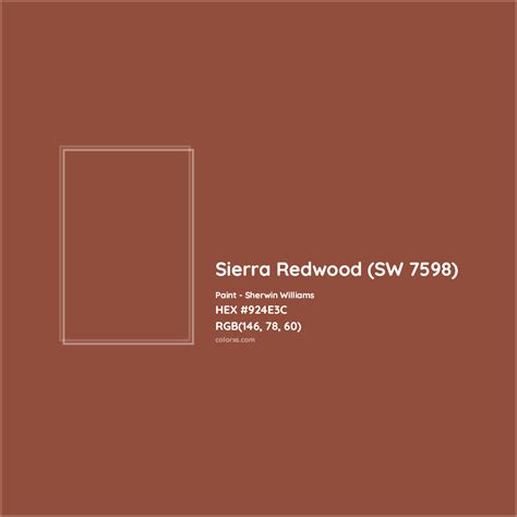 Sherwin Williams Sierra Redwood (SW 7598) Paint color codes, similar ...