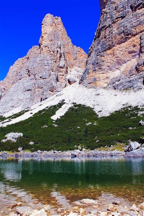 Lagazuoi Mountain As Seen From Passo Falzarego In Winter, Dolomites ...