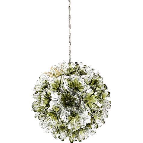 Vintage Italiaanse Hanglamp Met Murano Glazen Bloemen Van Veart Jaren