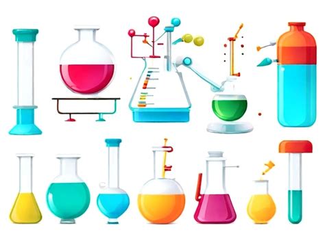 Premium Vector Isolated Colorful Science Objects And Icons Vector Set