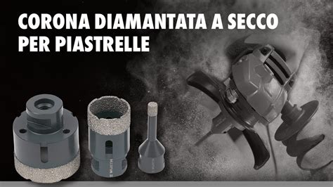 Corona diamantata a secco per piastrelle Würth italia YouTube