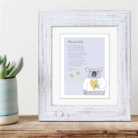 Personalised Poem Art Prints Custom Designed Love Poem Print Designs