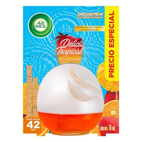 Aromatizante De Ambiente Continuo Air Wick Decosphere Delicia Tropical