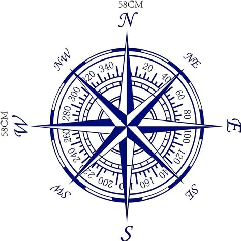 Compass Rose Ceiling Decal Shelly Lighting