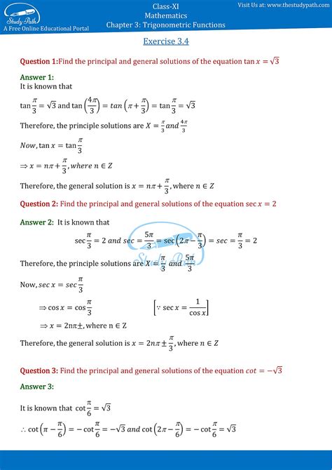 Ncert Solutions Class Maths Chapter Exercise Study Path