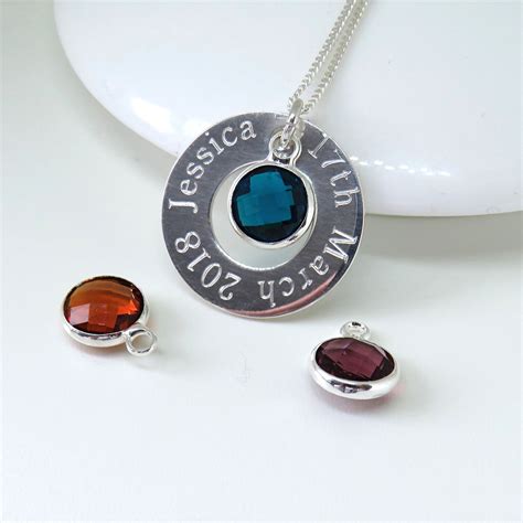 Personalised Eternity Birthstone Necklace Uk