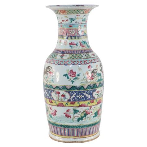 Vintage Hollohaza Porcelain Urn With Flower Pattern Stamped For Sale