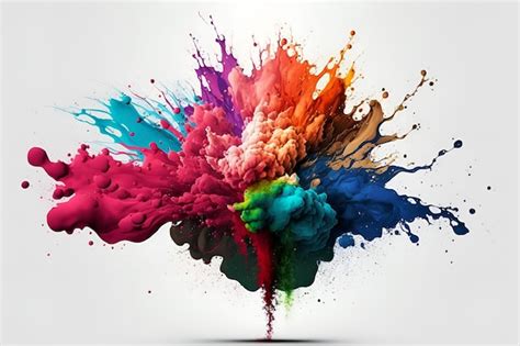 Premium Ai Image Color Powder Explosion Or Clour Paint Splash With