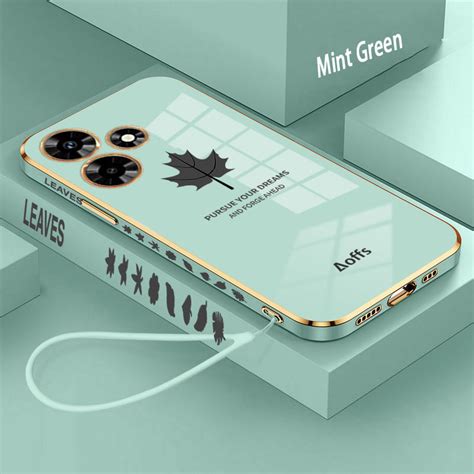 Casing Infinix Hot Play I I Electroplated Soft Shell Maple Leaves Shockproof Mobile