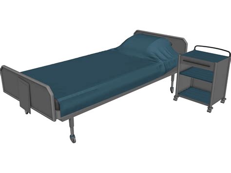 Hospital Bed 3d Model 3dcadbrowser