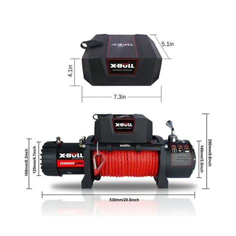 X Bull Winch Lb Load Capacity Electric Winch Kit V Synthetic