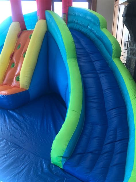 14 Mo Finance BOUNTECH Inflatable Water Slides Double Long Slide