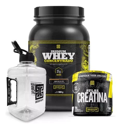 Kit Whey Protein Concentrado Creatina 150g Galão 1 5l Sabor Doce De