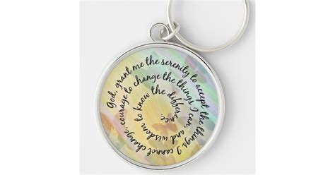 Butterfly Shadows Serenity Prayer Keychain | Zazzle