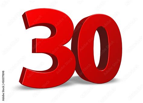 number thirty Stock Illustration | Adobe Stock