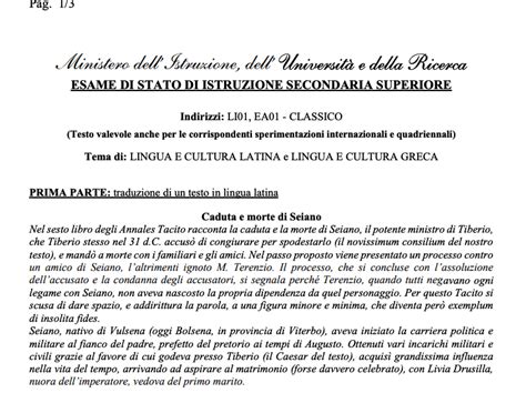 Maturit Simulazione Ecco Le Tracce Della Seconda Prova Scritta