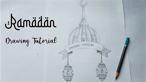 How To Draw Ramadan Drawing For Beginners Ramadan Kareem Drawing