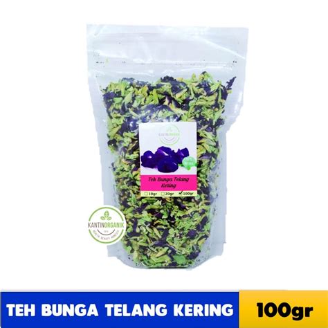 Jual Teh Bunga Telang Butterfly Pea Flower Tea Blue Pea Flower Tea