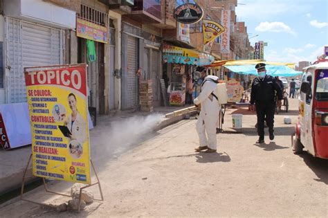 Juliaca Realizan jornada de fumigación y desinfección en las avenidas