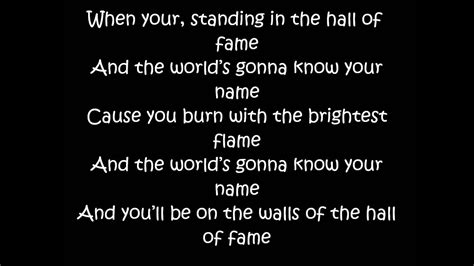 The Script Ft Will I Am Hall Of Fame Lyrics YouTube