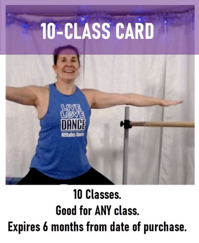 Attitudes Dance And Fitness Class Cards Attitudes