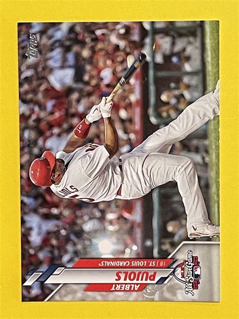 Albert Pujols Topps Update Series All Star Game Insert U