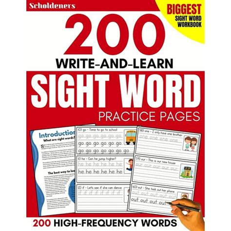 200 Write And Learn Sight Word Practice Pages Learn The Top 200 High