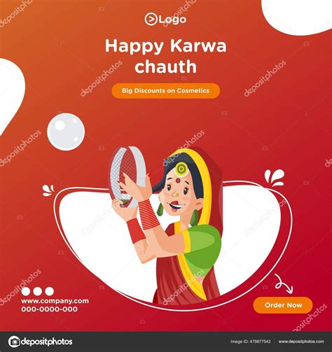 Banner Design Happy Karwa Chauth Template Vector Graphic Illustration