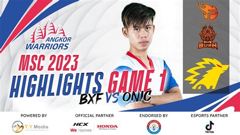 Bxf Vs Onic Game Highlight Msc Youtube