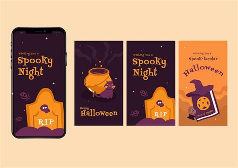 Premium Vector Halloween Template Story